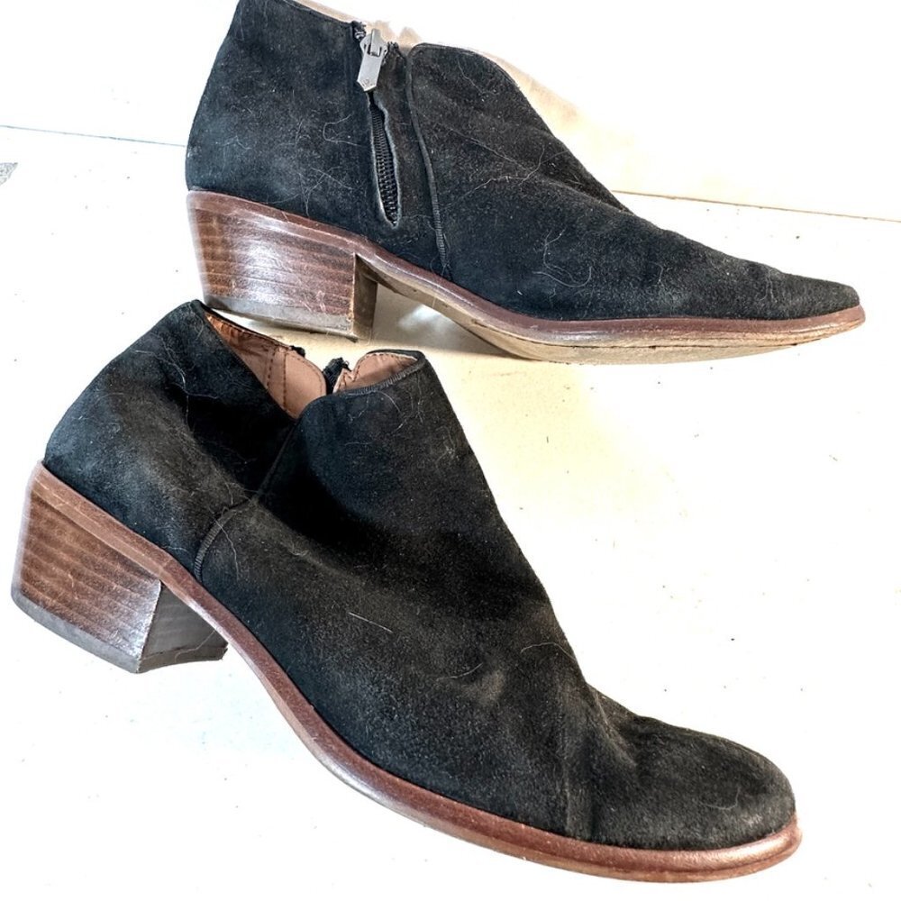 Sam Edelman Pryce Black Suede Ankle Boots Size 7.5 - Picture 6 of 9